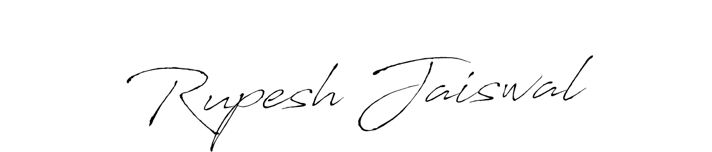Rupesh Jaiswal stylish signature style. Best Handwritten Sign (Antro_Vectra) for my name. Handwritten Signature Collection Ideas for my name Rupesh Jaiswal. Rupesh Jaiswal signature style 6 images and pictures png