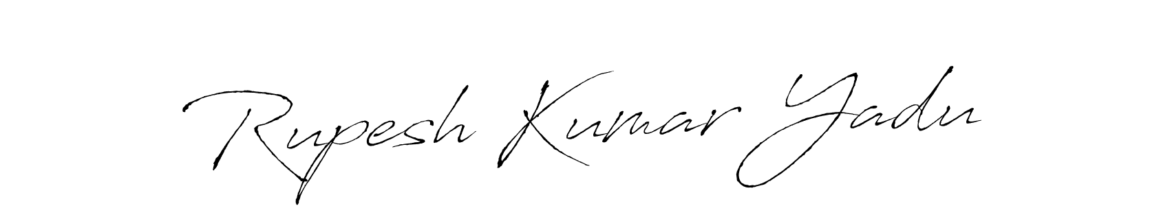 Make a beautiful signature design for name Rupesh Kumar Yadu. With this signature (Antro_Vectra) style, you can create a handwritten signature for free. Rupesh Kumar Yadu signature style 6 images and pictures png