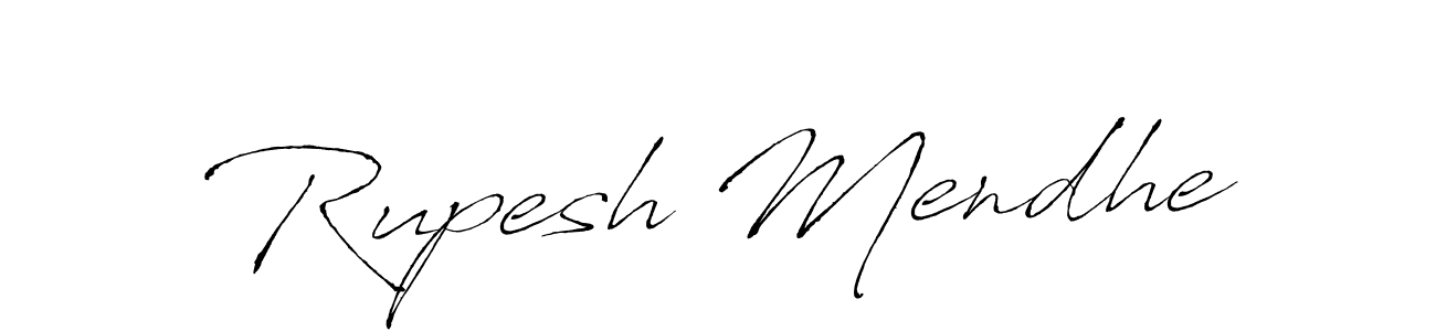 Make a beautiful signature design for name Rupesh Mendhe. With this signature (Antro_Vectra) style, you can create a handwritten signature for free. Rupesh Mendhe signature style 6 images and pictures png