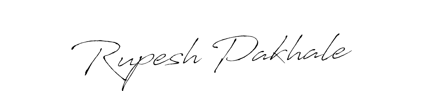Rupesh Pakhale stylish signature style. Best Handwritten Sign (Antro_Vectra) for my name. Handwritten Signature Collection Ideas for my name Rupesh Pakhale. Rupesh Pakhale signature style 6 images and pictures png