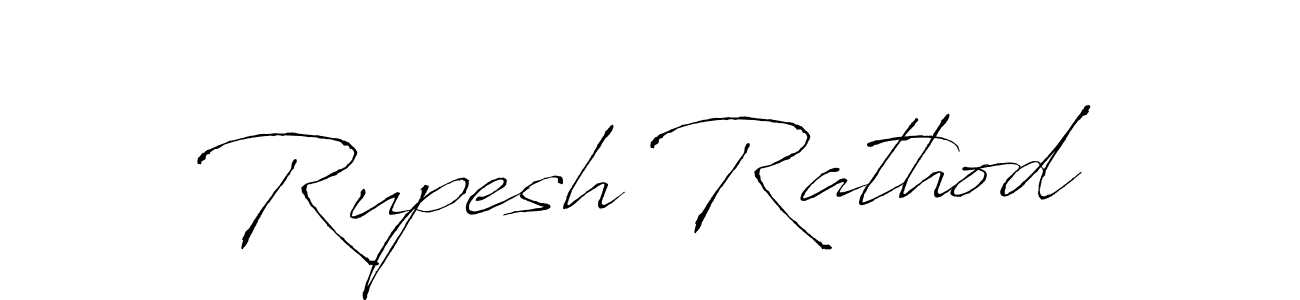How to make Rupesh Rathod name signature. Use Antro_Vectra style for creating short signs online. This is the latest handwritten sign. Rupesh Rathod signature style 6 images and pictures png