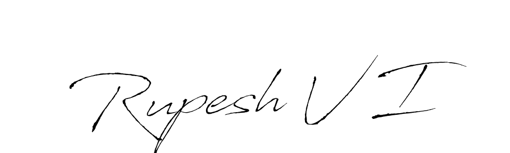 Make a beautiful signature design for name Rupesh V I. With this signature (Antro_Vectra) style, you can create a handwritten signature for free. Rupesh V I signature style 6 images and pictures png