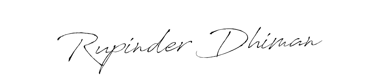 Make a beautiful signature design for name Rupinder Dhiman. With this signature (Antro_Vectra) style, you can create a handwritten signature for free. Rupinder Dhiman signature style 6 images and pictures png