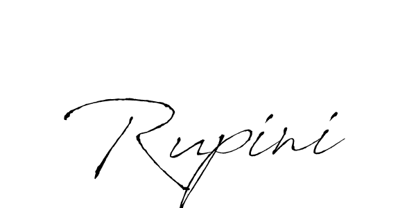 Use a signature maker to create a handwritten signature online. With this signature software, you can design (Antro_Vectra) your own signature for name Rupini. Rupini signature style 6 images and pictures png