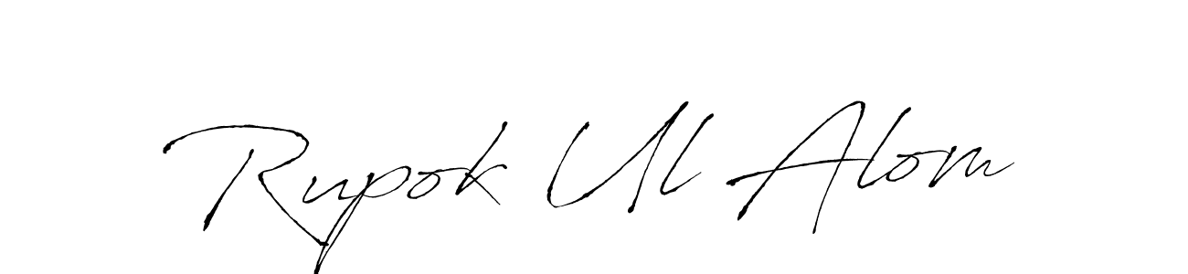 How to make Rupok Ul Alom name signature. Use Antro_Vectra style for creating short signs online. This is the latest handwritten sign. Rupok Ul Alom signature style 6 images and pictures png