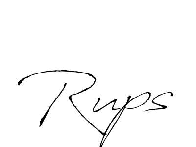 Create a beautiful signature design for name Rups. With this signature (Antro_Vectra) fonts, you can make a handwritten signature for free. Rups signature style 6 images and pictures png