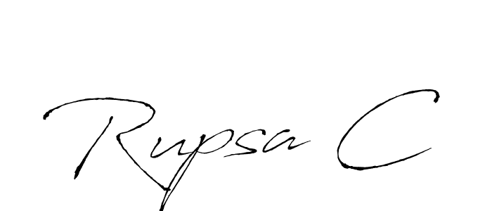 Make a beautiful signature design for name Rupsa C. With this signature (Antro_Vectra) style, you can create a handwritten signature for free. Rupsa C signature style 6 images and pictures png