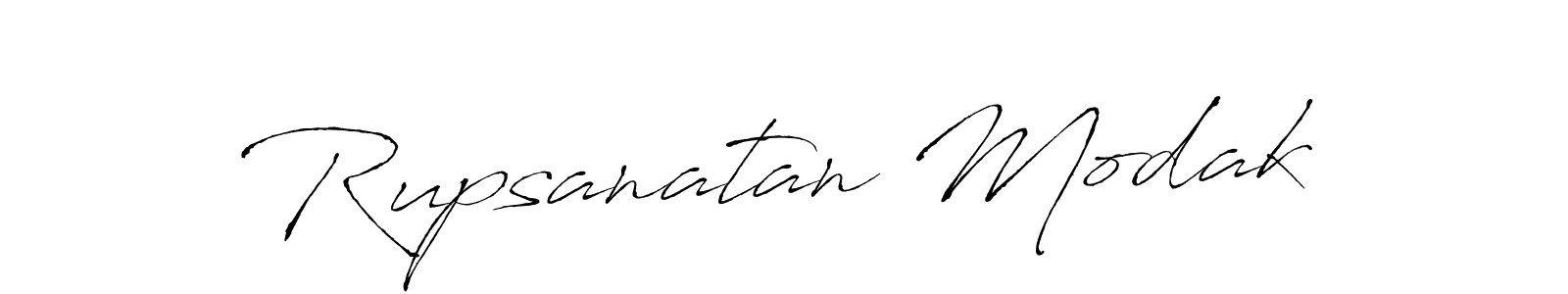 The best way (Antro_Vectra) to make a short signature is to pick only two or three words in your name. The name Rupsanatan Modak include a total of six letters. For converting this name. Rupsanatan Modak signature style 6 images and pictures png