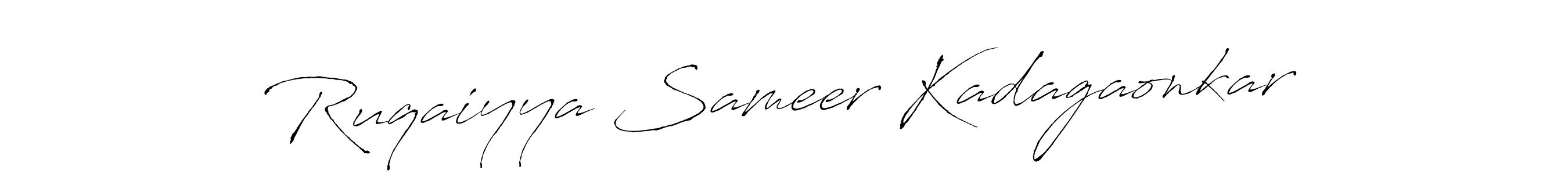 The best way (Antro_Vectra) to make a short signature is to pick only two or three words in your name. The name Ruqaiyya Sameer Kadagaonkar include a total of six letters. For converting this name. Ruqaiyya Sameer Kadagaonkar signature style 6 images and pictures png