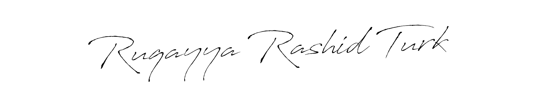 Antro_Vectra is a professional signature style that is perfect for those who want to add a touch of class to their signature. It is also a great choice for those who want to make their signature more unique. Get Ruqayya Rashid Turk name to fancy signature for free. Ruqayya Rashid Turk signature style 6 images and pictures png