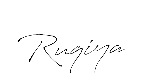 Design your own signature with our free online signature maker. With this signature software, you can create a handwritten (Antro_Vectra) signature for name Ruqiya. Ruqiya signature style 6 images and pictures png