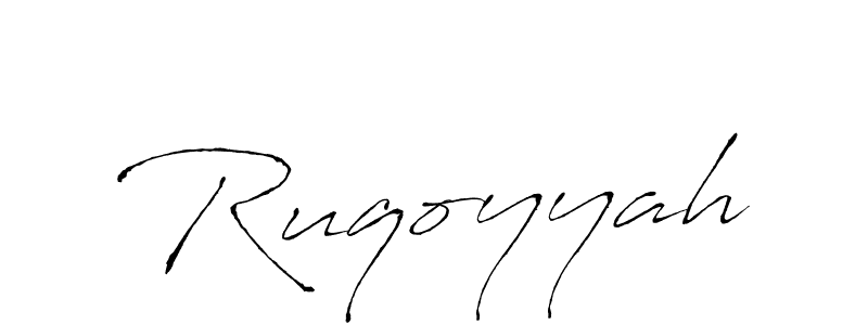 Design your own signature with our free online signature maker. With this signature software, you can create a handwritten (Antro_Vectra) signature for name Ruqoyyah. Ruqoyyah signature style 6 images and pictures png