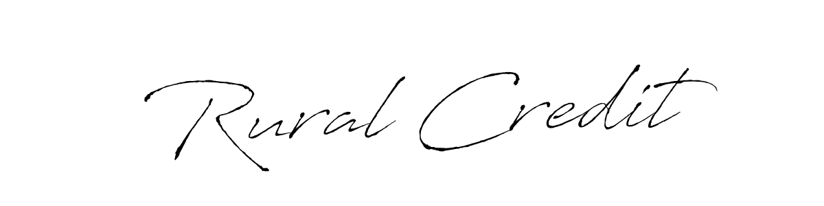 Design your own signature with our free online signature maker. With this signature software, you can create a handwritten (Antro_Vectra) signature for name Rural Credit. Rural Credit signature style 6 images and pictures png