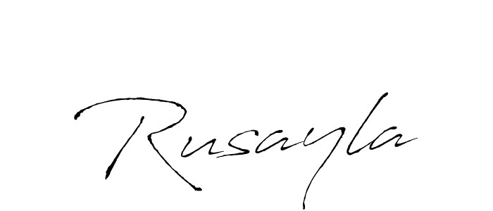 Create a beautiful signature design for name Rusayla. With this signature (Antro_Vectra) fonts, you can make a handwritten signature for free. Rusayla signature style 6 images and pictures png