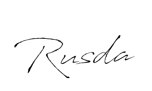 Rusda stylish signature style. Best Handwritten Sign (Antro_Vectra) for my name. Handwritten Signature Collection Ideas for my name Rusda. Rusda signature style 6 images and pictures png