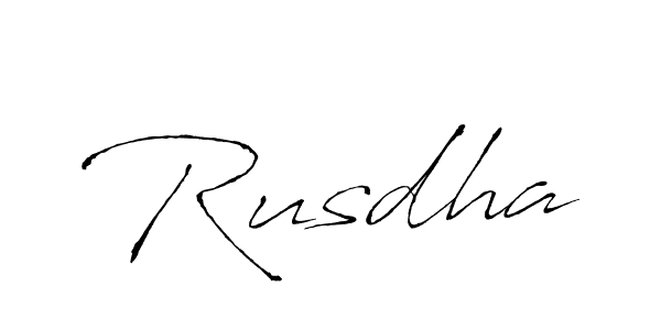 Create a beautiful signature design for name Rusdha. With this signature (Antro_Vectra) fonts, you can make a handwritten signature for free. Rusdha signature style 6 images and pictures png