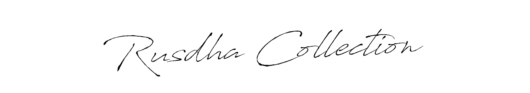 This is the best signature style for the Rusdha Collection name. Also you like these signature font (Antro_Vectra). Mix name signature. Rusdha Collection signature style 6 images and pictures png