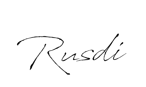 Create a beautiful signature design for name Rusdi. With this signature (Antro_Vectra) fonts, you can make a handwritten signature for free. Rusdi signature style 6 images and pictures png