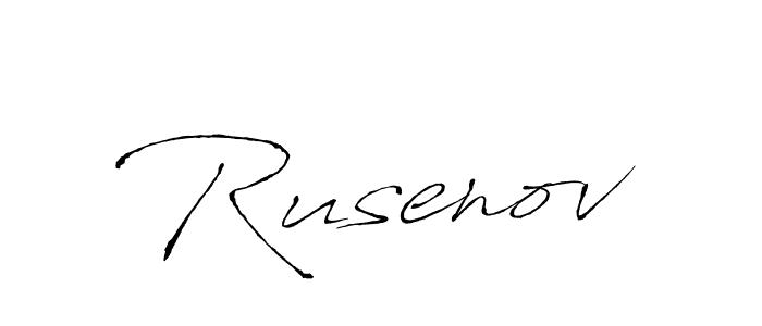 Make a beautiful signature design for name Rusenov. With this signature (Antro_Vectra) style, you can create a handwritten signature for free. Rusenov signature style 6 images and pictures png