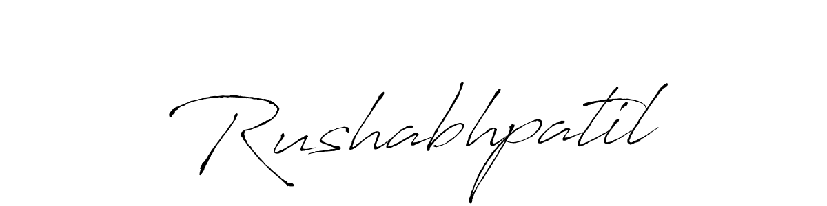Create a beautiful signature design for name Rushabhpatil. With this signature (Antro_Vectra) fonts, you can make a handwritten signature for free. Rushabhpatil signature style 6 images and pictures png