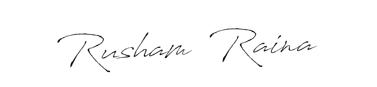 You should practise on your own different ways (Antro_Vectra) to write your name (Rusham  Raina) in signature. don't let someone else do it for you. Rusham  Raina signature style 6 images and pictures png