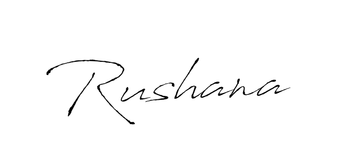 Use a signature maker to create a handwritten signature online. With this signature software, you can design (Antro_Vectra) your own signature for name Rushana. Rushana signature style 6 images and pictures png