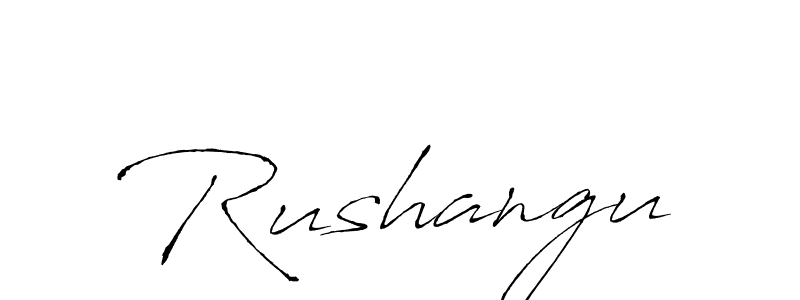 Make a short Rushangu signature style. Manage your documents anywhere anytime using Antro_Vectra. Create and add eSignatures, submit forms, share and send files easily. Rushangu signature style 6 images and pictures png