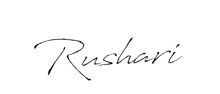 Design your own signature with our free online signature maker. With this signature software, you can create a handwritten (Antro_Vectra) signature for name Rushari. Rushari signature style 6 images and pictures png