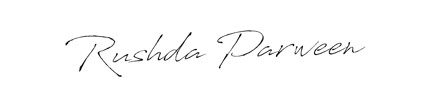 Use a signature maker to create a handwritten signature online. With this signature software, you can design (Antro_Vectra) your own signature for name Rushda Parween. Rushda Parween signature style 6 images and pictures png