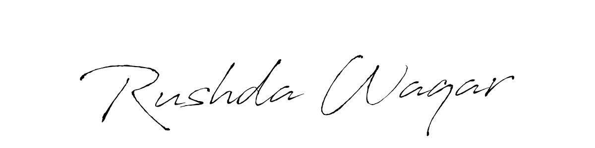 The best way (Antro_Vectra) to make a short signature is to pick only two or three words in your name. The name Rushda Waqar include a total of six letters. For converting this name. Rushda Waqar signature style 6 images and pictures png