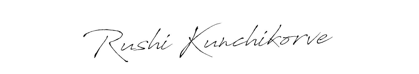 How to make Rushi Kunchikorve signature? Antro_Vectra is a professional autograph style. Create handwritten signature for Rushi Kunchikorve name. Rushi Kunchikorve signature style 6 images and pictures png