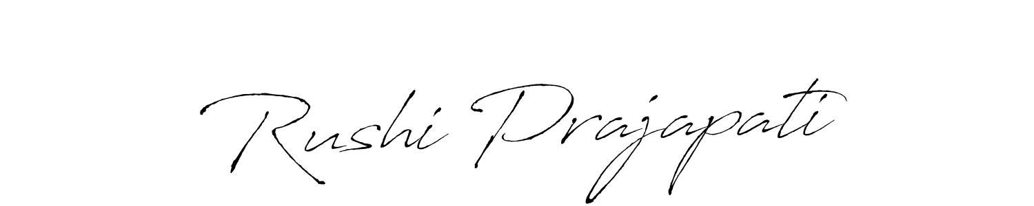 Antro_Vectra is a professional signature style that is perfect for those who want to add a touch of class to their signature. It is also a great choice for those who want to make their signature more unique. Get Rushi Prajapati name to fancy signature for free. Rushi Prajapati signature style 6 images and pictures png