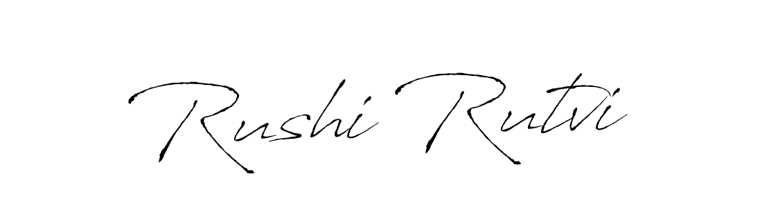 Make a beautiful signature design for name Rushi Rutvi. With this signature (Antro_Vectra) style, you can create a handwritten signature for free. Rushi Rutvi signature style 6 images and pictures png