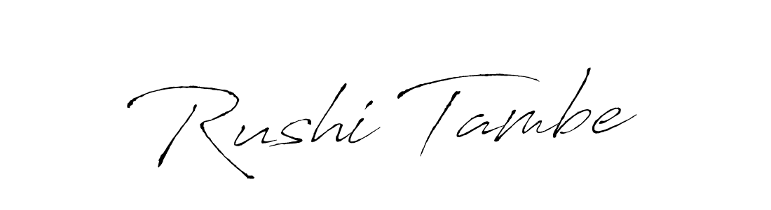 The best way (Antro_Vectra) to make a short signature is to pick only two or three words in your name. The name Rushi Tambe include a total of six letters. For converting this name. Rushi Tambe signature style 6 images and pictures png