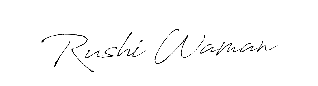 How to Draw Rushi Waman signature style? Antro_Vectra is a latest design signature styles for name Rushi Waman. Rushi Waman signature style 6 images and pictures png