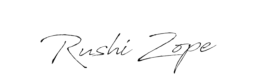 Also You can easily find your signature by using the search form. We will create Rushi Zope name handwritten signature images for you free of cost using Antro_Vectra sign style. Rushi Zope signature style 6 images and pictures png