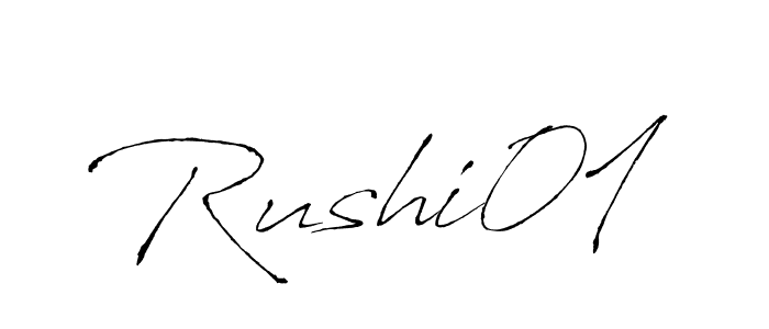 Use a signature maker to create a handwritten signature online. With this signature software, you can design (Antro_Vectra) your own signature for name Rushi01. Rushi01 signature style 6 images and pictures png