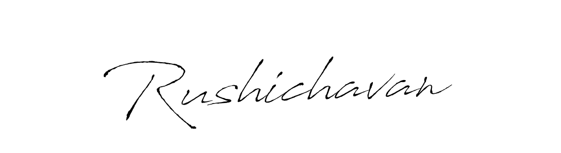 Use a signature maker to create a handwritten signature online. With this signature software, you can design (Antro_Vectra) your own signature for name Rushichavan. Rushichavan signature style 6 images and pictures png