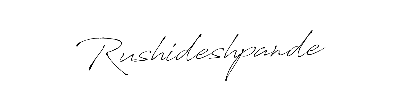It looks lik you need a new signature style for name Rushideshpande. Design unique handwritten (Antro_Vectra) signature with our free signature maker in just a few clicks. Rushideshpande signature style 6 images and pictures png