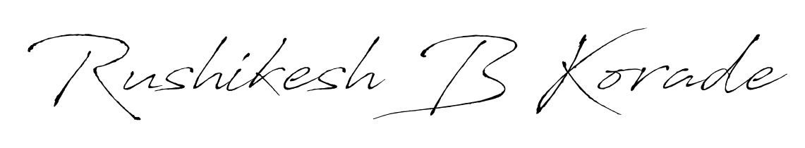 Create your official email sign-off with Rushikesh B Korade name in Antro_Vectra style. Crisp, clean, and perfectly legible across all screens. Rushikesh B Korade signature style 6 images and pictures png