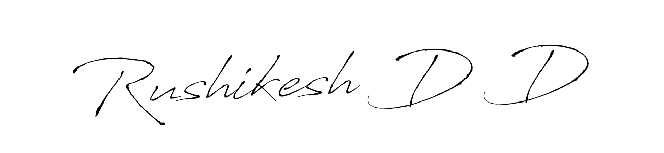Make a beautiful signature design for name Rushikesh D D. With this signature (Antro_Vectra) style, you can create a handwritten signature for free. Rushikesh D D signature style 6 images and pictures png
