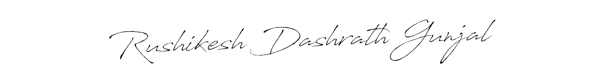 Rushikesh Dashrath Gunjal stylish signature style. Best Handwritten Sign (Antro_Vectra) for my name. Handwritten Signature Collection Ideas for my name Rushikesh Dashrath Gunjal. Rushikesh Dashrath Gunjal signature style 6 images and pictures png