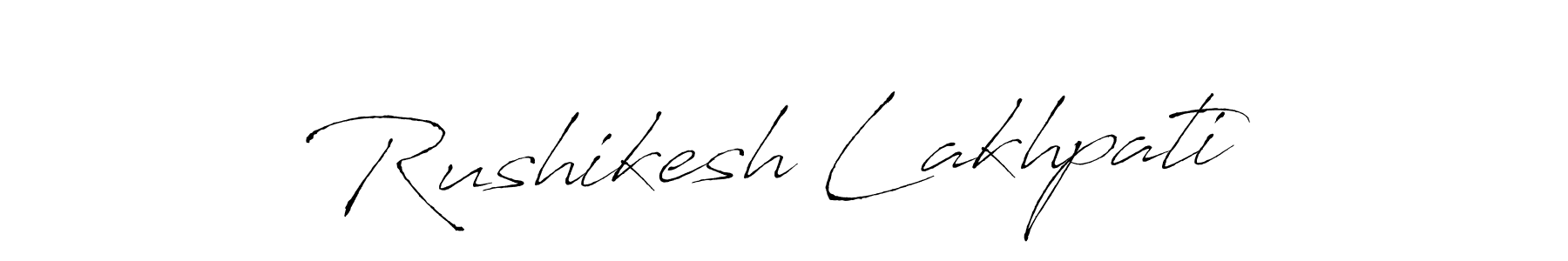 Make a beautiful signature design for name Rushikesh Lakhpati. With this signature (Antro_Vectra) style, you can create a handwritten signature for free. Rushikesh Lakhpati signature style 6 images and pictures png