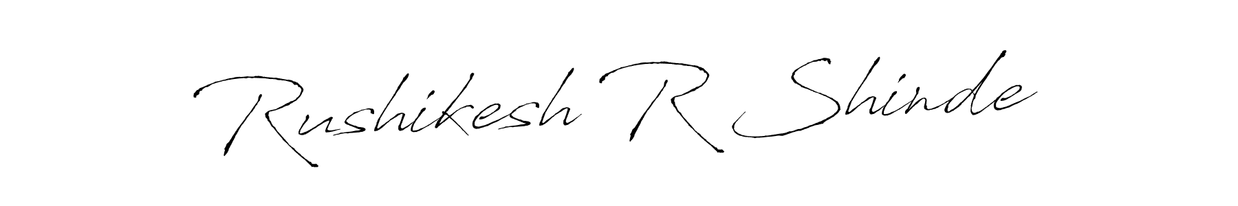 How to make Rushikesh R Shinde name signature. Use Antro_Vectra style for creating short signs online. This is the latest handwritten sign. Rushikesh R Shinde signature style 6 images and pictures png