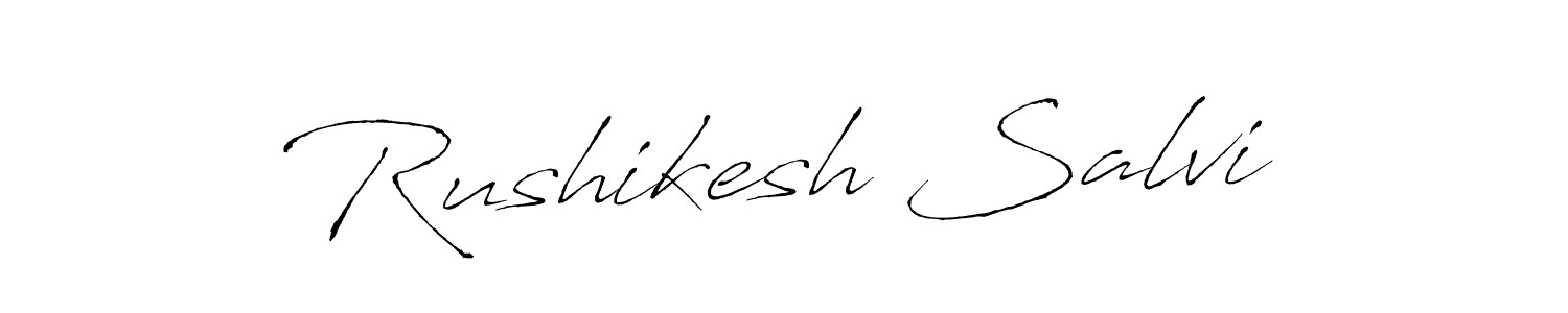 Rushikesh Salvi stylish signature style. Best Handwritten Sign (Antro_Vectra) for my name. Handwritten Signature Collection Ideas for my name Rushikesh Salvi. Rushikesh Salvi signature style 6 images and pictures png