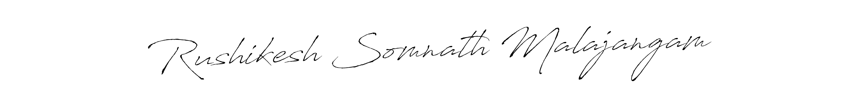 Create a beautiful signature design for name Rushikesh Somnath Malajangam. With this signature (Antro_Vectra) fonts, you can make a handwritten signature for free. Rushikesh Somnath Malajangam signature style 6 images and pictures png