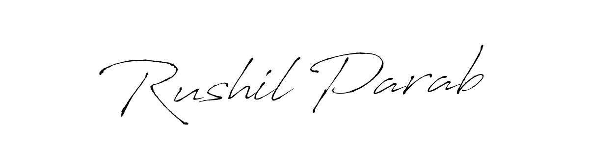 You should practise on your own different ways (Antro_Vectra) to write your name (Rushil Parab) in signature. don't let someone else do it for you. Rushil Parab signature style 6 images and pictures png