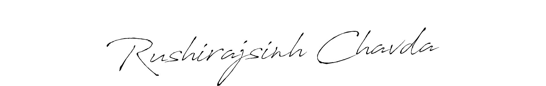 Use a signature maker to create a handwritten signature online. With this signature software, you can design (Antro_Vectra) your own signature for name Rushirajsinh Chavda. Rushirajsinh Chavda signature style 6 images and pictures png