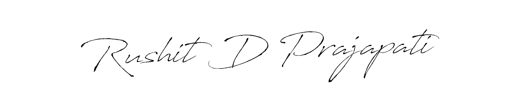 Also You can easily find your signature by using the search form. We will create Rushit D Prajapati name handwritten signature images for you free of cost using Antro_Vectra sign style. Rushit D Prajapati signature style 6 images and pictures png