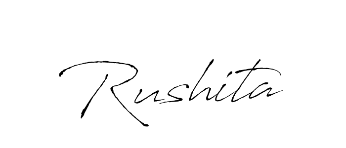 Create a beautiful signature design for name Rushita. With this signature (Antro_Vectra) fonts, you can make a handwritten signature for free. Rushita signature style 6 images and pictures png